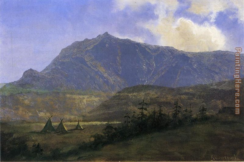 Indian Encampment painting - Albert Bierstadt Indian Encampment art painting
